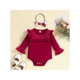 thumbnail image 4 of Canis Newborn Baby Girls Cotton Tops Romper Floral Pants 3Pcs Outfits Set Clothes, 4 of 8
