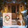 thumbnail image 5 of Sm:)e Buffalo Plaid Christmas Santa Claus Garden Flag Double Sided 12 x 18 Inch Pink Off White, 5 of 7