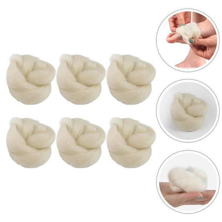 Hemoton 6pcs Lambs Wool for Toes Supple Toe Separator Sweat-absorbing Overlapping Toe Separator, Size: 54x6cm