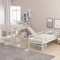 thumbnail image 2 of Churanty Twin Over Twin Over Twin Triple Bunk Bed for Kids with Slide, White, 2 of 13