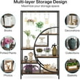 thumbnail image 4 of Tribesigns 7 Tier Plant Stand, Half Moon Shaped Plant Shelf with 6PC S Hanging Hooks, Industrial Large Multi-Purpose Flower Pots Display Rack for Home Garden, Balcony, Patio (1PC), 4 of 5