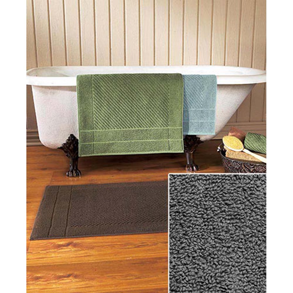 22" x 36" Fast Drying Absorbent Bath Mat (gray)