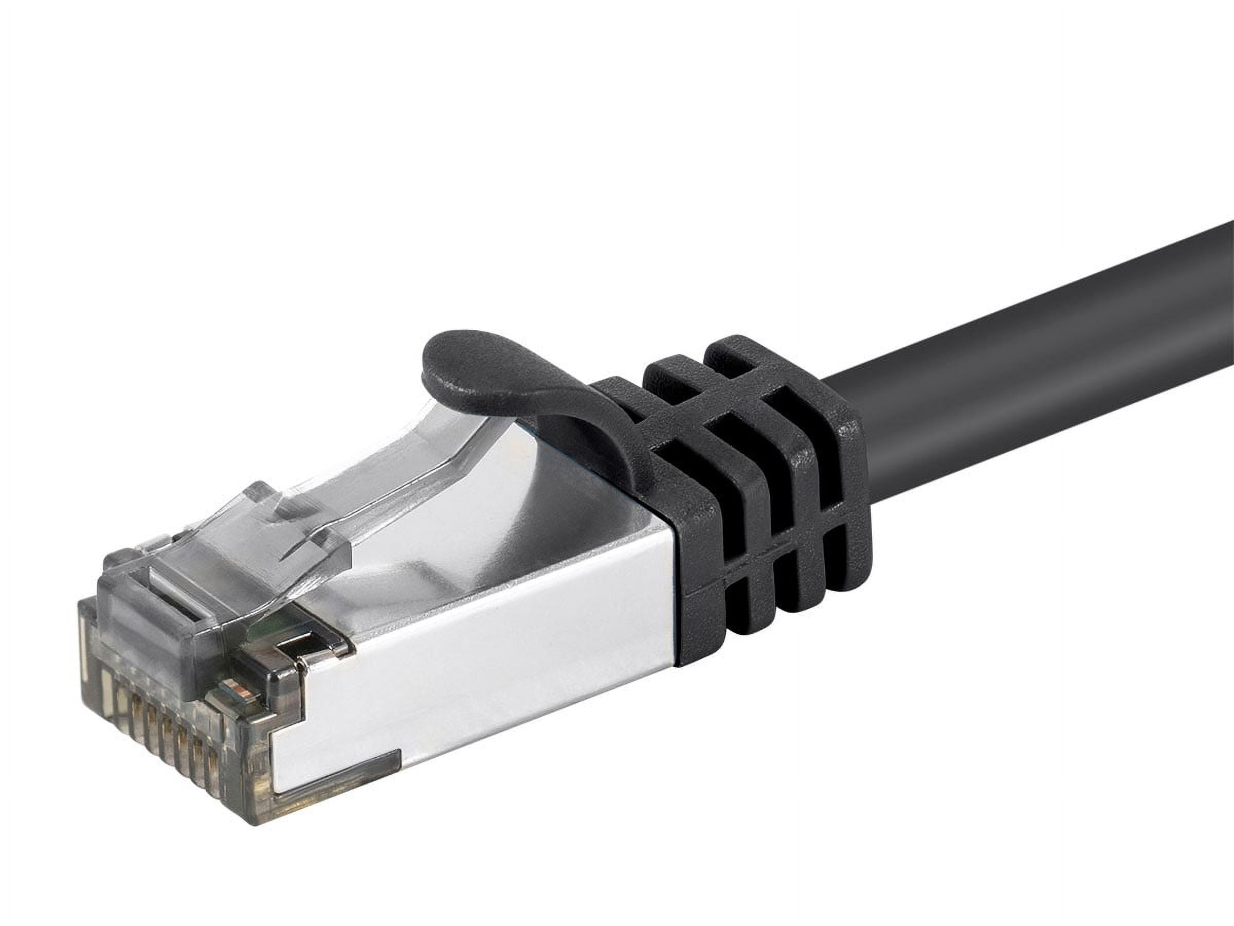 Monoprice Cat8 26AWG S/FTP Ethernet Network Cable - 30 Feet - Black | 2GHz, 40Gbps, 3dB Headroom, Pure Bare Copper, PVC - Entegrade Series