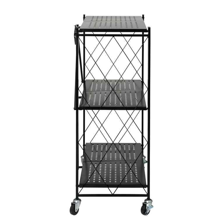 Folding storage rack online on wheels