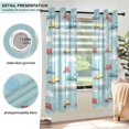 thumbnail image 3 of Yayeee Window Curtains Light Filtering 63"x52" Grommet Panel Pair Home Living Room Decor, Blue Trains Pattern, 3 of 7