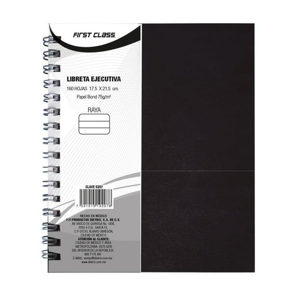 Cuaderno First Class Eng Frances Tapa Dura 160 Hojas 75 G Raya Nutria