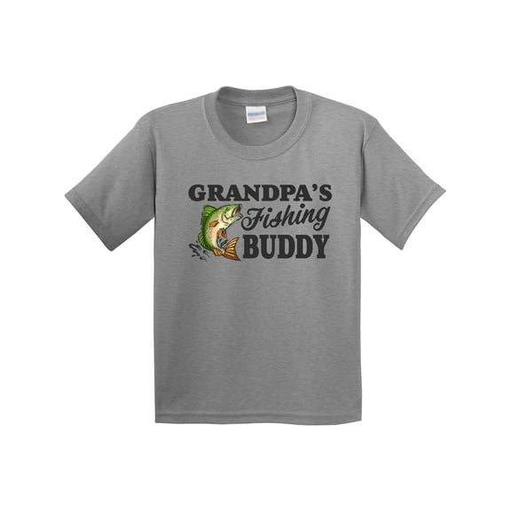 Inktastic Grandpa's Fishing Buddy Youth T-Shirt