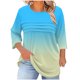 thumbnail image 2 of Neewe Womens Plus Size Tops 3/4 Sleeve Shirts Crewneck Pleated Blouses Dressy Casual Fashion Tunic Top (1X-5X), 2 of 5