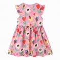 thumbnail image 6 of CAUYDY Toddler Girl Dress Baby Girls Summer Casual Short Sleeve Dresses Little Girl Floral Print Sundress Princess Dress for Kids 2T 3T 4T 5T 6T 7T 8T (Sizes 3-4 Years,D1-Pink), 6 of 9