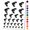 Black, variant on Red-Winged Blackbird Bird Flying Water Resistant Temporary Tattoo Set Fake Body Art Collection - Red