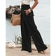 thumbnail image 2 of Pantalones casuales de verano para mujer, pantalones de cintura alta, palazzo suelto con bolsillos, 2 of 5