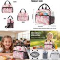 thumbnail image 3 of ZUXONGSY Pink Cherry Blossom Axolotl Print 6 in 1 Kids Backpack Set with Lunch Box Pencil Case Water Bottle Holder Keychain Bookmark, Large Capacity School Bookbag for Boys Girls Back to School Gift, 3 of 7