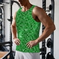 thumbnail image 5 of KLL Shiny round green sequins Print Men's Muscle Gym Workout Stringer Tank Tops Bodybuilding Fitness T-Shirts Tank Tops Men-X-Large, 5 of 7