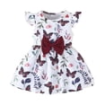 thumbnail image 4 of xfsWaSs Toddler Baby Girl Dress 2 Pack Summer Dresses For Baby Girls Floral Dress Ruffles Sleeveless Bowknot Beach Sundress Cute Clothes 12-18 Months, 4 of 9