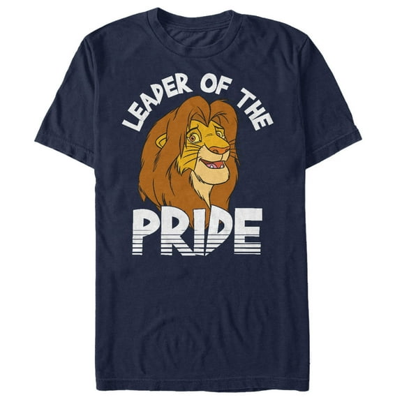 Men's Lion King Simba Leader of the Pride  Graphic Tee Navy Blue Medium