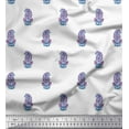thumbnail image 1 of Soimoi Polyester Crepe Fabric Leaves & Paisley Block Print Fabric by The Yard 52 Inch Wide, 1 of 3