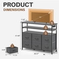 thumbnail image 4 of EDX 6-Drawer Fabric Dresser with Power Outlets and LED Light, TV stand for Bedroom, Living Room, Hallway, Gray, 4 of 10