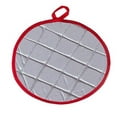 thumbnail image 2 of Cuisinox Round Quilted Kitchen Potholder, Black and Red, 8", 2 of 2