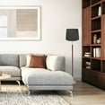 thumbnail image 5 of Urbanest Gray Suede Drum Lampshade, 10x12x8.5", Spider Fitter, 5 of 6