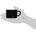 thumbnail image 4 of czcpp-Enamel Look Cappuccino Cup - Stoneware Mug, Black, 8oz (2.5" H), 4 of 4