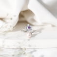 thumbnail image 4 of Freshwater Pearl Floral Ring for Women with Amethyst, Cocktail Ring, 925 Sterling Silver, US 4.00, 4 of 8