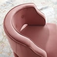 thumbnail image 3 of Traipse Button Tufted Open Back Performance Velvet Armchair, 3 of 7