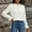 W-White, variant on Womens Tshirt Long Sleeve Solid Color Tops Round Neck Classic Tee Clothing M White