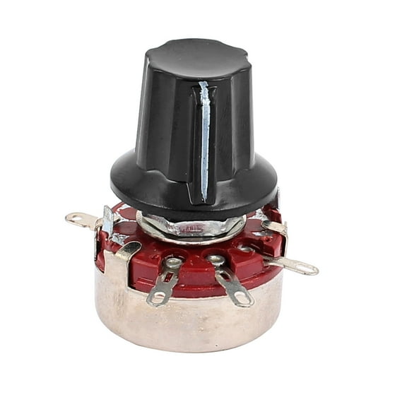 WTH118 2K2 ohm 2W 5.9mm Shaft 4 Terminals Wirewound Potentiometer w Knob