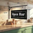 thumbnail image 6 of American Art Decor Metal Open Bar Sign - Black/White Double-Sided Wall & Outdoor Bar Decor, Vintage Style Hanging Bar Bracket Sign for Patio, Man Cave & Home Bar, 6 of 6