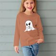 thumbnail image 4 of Odeerbi Toddler Boys Girls Halloween Long Sleeve Shirt Fall Winter Base Layer Undershirt Halloween Prints Shirts Cute Crewnecks Tops Dressy Casual Blouses Kids Clothes Khaki, 4 of 6