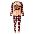 thumbnail image 5 of Seyurigaoka Family Matching Halloween Pajamas Outfit Letter Plaid Cartoon Print Pullover Tops Scary Atmosphere Pattern Long Pants Sleepwear Clothing, 5 of 9