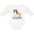 thumbnail image 3 of Inktastic I Love My Grandma Loves Me Cat Boys or Girls Long Sleeve Baby Bodysuit, 3 of 5