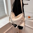 thumbnail image 2 of Bolso bandolera de cuero PU, bolso de hombro sencillo a la moda, regalo de cumpleaños para niña (blanco), 2 of 8