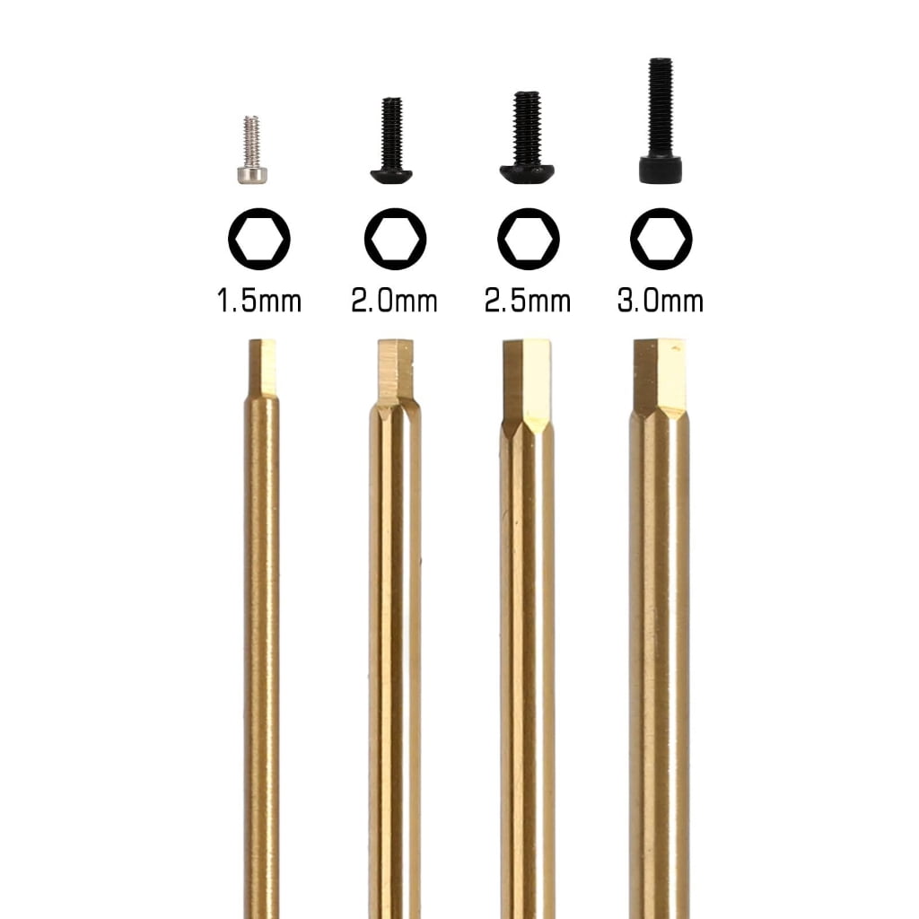 4 Piece Hex Key Screwdriver Set Lightweight Repair Tool for Remote Control Car