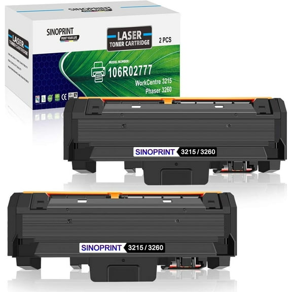 Compatible 3260 Toner Cartridge Replacement for Xerox 106R02777 Phaser 3260 3260/DI 3260/DNI 3052 WorkCentre 3215 3215/NI WorkCentre 3225 3225/DNI Printer Ink (Black,4-Pack)