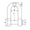 thumbnail image 2 of MarineNow Galvanized D Shackle for Anchor, Rigging, Tie Down, Recovery, Hot Dipped Galvanized Choose Size and Quantity (10mm, 10), 2 of 2