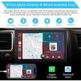 thumbnail image 6 of Hikity Single Din Car Stereo with Carplay and Android Auto 10.1'' Movable IPS Touch Screen Car Audio Receiver with Bluetooth FM Mirror Link Backup Camera SWC AUX, 6 of 7