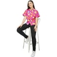 thumbnail image 4 of Stylore Womens Hawaiian Shirt Short Sleeve Blouse Funky Icecream Purple XS, 4 of 7