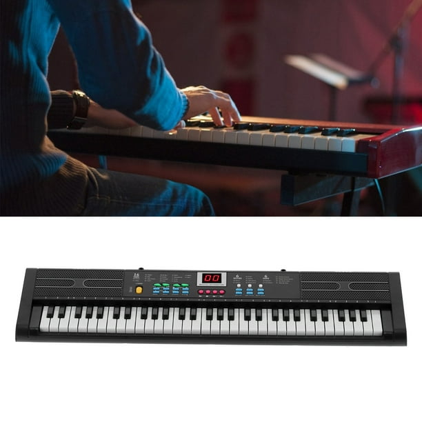 Teclado Eléctrico Con Micrófono, Instrumento De Piano Digital Teclado De 61 Teclas Teclado De 61 Teclas Teclado Eléctrico Con USB Para Estudio Para Niños