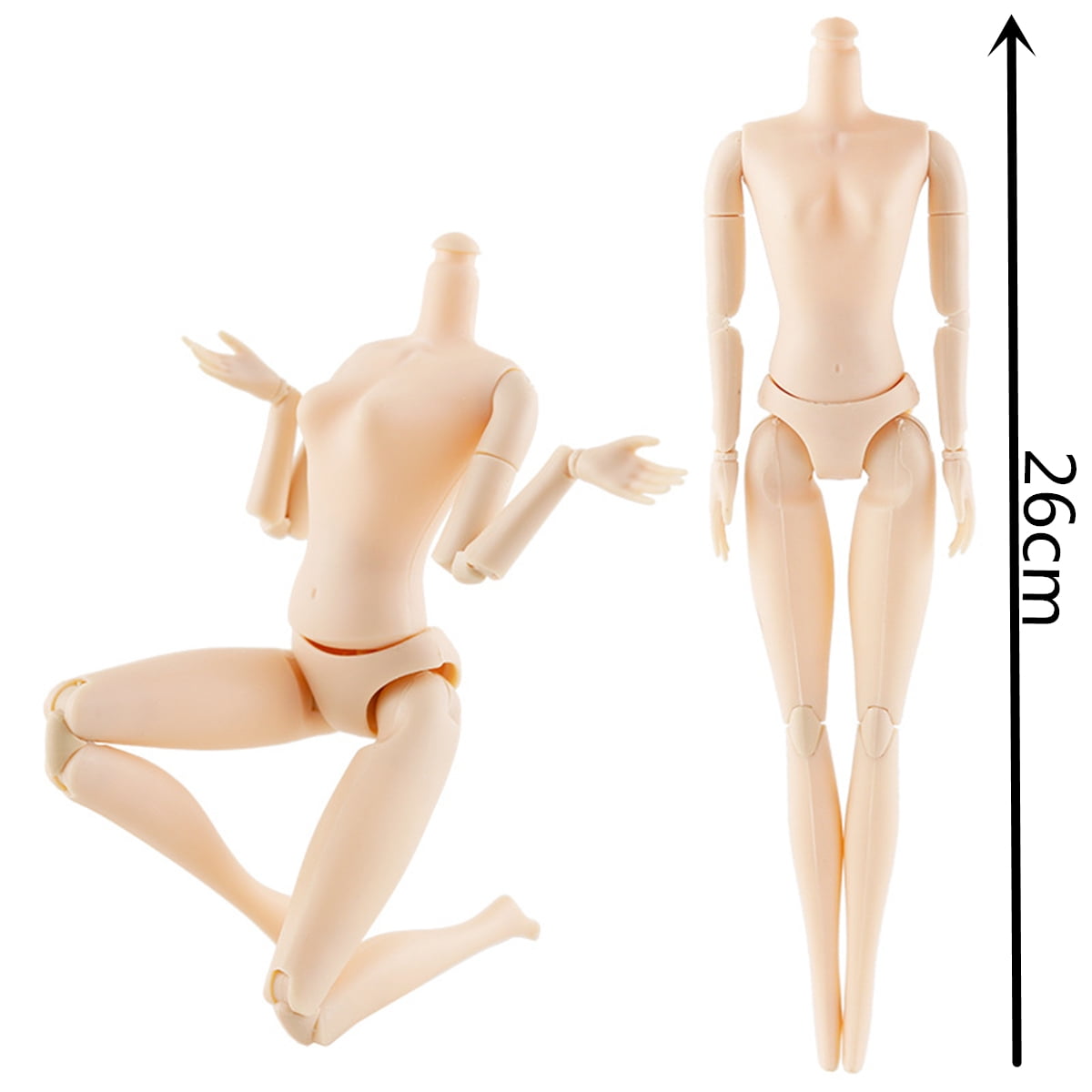1/3 BJD Nude Doll 26 Movable Joints 62cm Plastic Naked Doll Body Toy Doll  Gifts for Girls -  Denmark