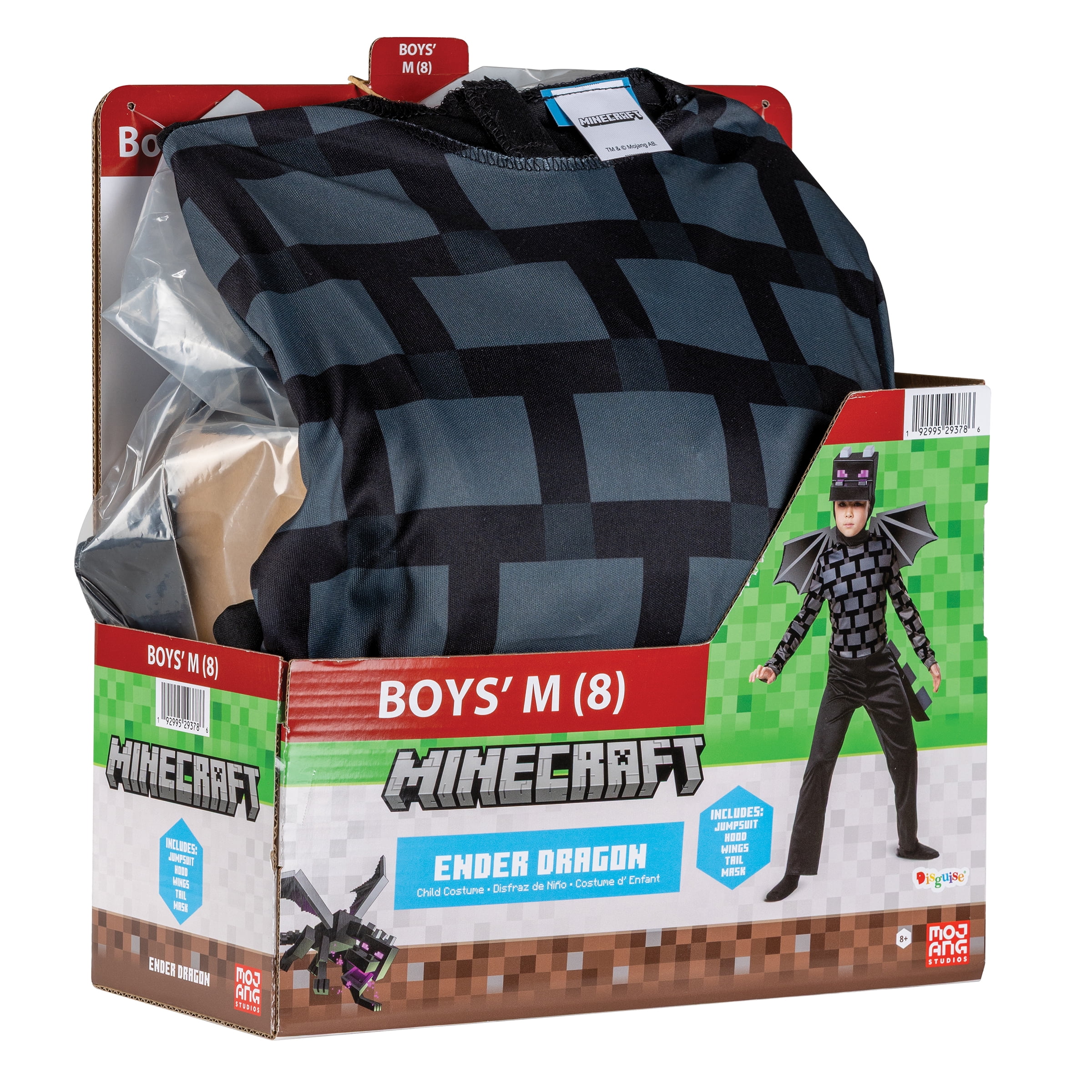 Minecraft Ender Dragon Halloween Costume for Children, Boys Size M (8), by Disguise