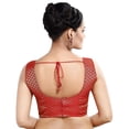 thumbnail image 2 of eloria Women's Sleeveless Brocade Readymade Saree Blouse Partywear, 2 of 4