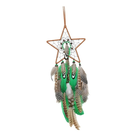 Ornaments Craft, Wall Hang Portable with Feathers Home Decoration Dream Net for Car Wedding, Party ,Adult, Lovers Style C