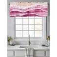 thumbnail image 2 of Curtain Valance for Windows,Summer Beach Gradient Water Ripple Kitchen Valances Rod Pocket Short Curtains,Rose Red Abstract Geometric Window Treatment Panel for Bedroom Bathroom 54"x18", 2 of 7