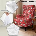 thumbnail image 5 of Qpednta HoHo Santa Claus Wingback Chair Covers, 2 Pieces Wingback Chair Slipcover for Leather Chair, Removable Anti‑Scratch Furniture Protector for Wingback Chair for Rental House, 5 of 7