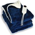 thumbnail image 1 of Electric Blanket Heated Throw,50"x60" Reversible Flannel Sherpa,Fast Heating Electric Throw with 6 Heat Setting ,1-8 Hour Auto-Off,Machine Washable (Gray), 1 of 6