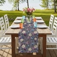 thumbnail image 4 of Table Runners 72 Inches Long Dress Scarves, Spring Flowers Farmhouse Kitchen/Dining Table Runner, Coffee Tablerunners, Farmhouse Retro Botanical Purple Blue Floral 13x72 Inch, 4 of 9