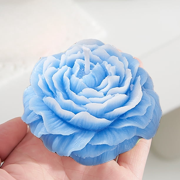 Cera de Vela para la Fabricación de Velas, Vela de Aroma de Flores Ornamento de Aroma Del Día de San Valentín, Vela de Flores Simulada con Base, Velas Románticas para Dormitorio, Sala de Estar