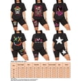 thumbnail image 4 of Workout Set For Women 2piece Outfits Summer Short Sleeve T-Shirts Biker Shorts Set 2pcs Tracksuit Casual Jogger Active Set Size XS-XL Style-C XL, 4 of 4