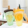 thumbnail image 4 of Straw Cup Cute Fruit Design Aislamiento Térmico Botella De Agua Con Correa Para El Hombro Hombro A Prueba De Fugas Contenedor De Agua Para Niños Al Aire Libre Niños Yuarrent HA026788-03, 4 of 6